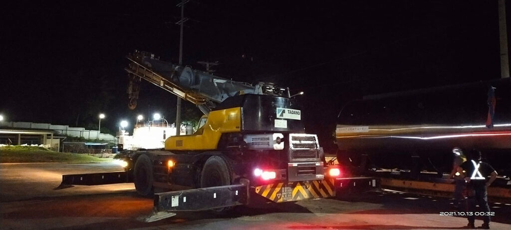 Lifting and positioning of 22 tons Boiler Machine in URC San Fernando